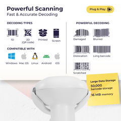 2D Wireless BT+2.4G Barcode Scanner with Stand - V-LHHBS-A1 2D Wireless BT+2.4G Barcode Scanner with Stand - V-LHHBS-A1