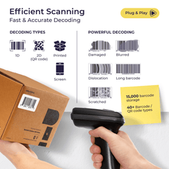 2D Wireless BT+2.4G High Performance Barcode Scanner with Charging Base - V-HHBS-A1 2D Wireless BT+2.4G High Performance Barcode Scanner with Charging Base - V-HHBS-A1