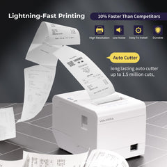 Volcora Performance 80mm Thermal Receipt Printer USB/Ethernet - V-WRP2 Series - Square Volcora Performance 80mm Thermal Receipt Printer USB/Ethernet - V-WRP2 Series - Square