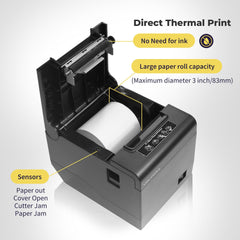 Volcora Performance 80mm Thermal Receipt Printer USB/WiFi - V-WLRP5 Series - Not Square Compatible Volcora Performance 80mm Thermal Receipt Printer USB/WiFi - V-WLRP5 Series - Not Square Compatible