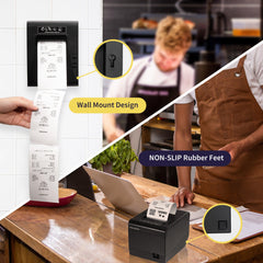 Volcora Performance 80mm Thermal Receipt Printer USB/Ethernet - V-WRP2 Series - Square Volcora Performance 80mm Thermal Receipt Printer USB/Ethernet - V-WRP2 Series - Square