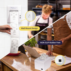 Volcora Performance 80mm Thermal Receipt Printer USB/Ethernet - V-WRP2 Series - Square Volcora Performance 80mm Thermal Receipt Printer USB/Ethernet - V-WRP2 Series - Square