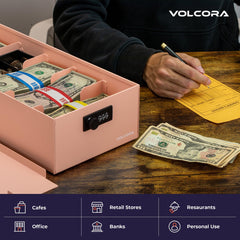5 Compartment Cash Lock Box with Coin Tray 5 Compartment Cash Lock Box with Coin Tray