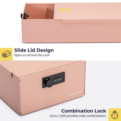 5 Compartment Cash Lock Box with Coin Tray 5 Compartment Cash Lock Box with Coin Tray