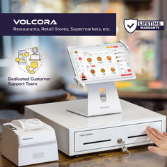 16" Manual Push Open Cash Register Drawer, White, 5 Bills/8 Coin 16" Manual Push Open Cash Register Drawer, White, 5 Bills/8 Coin