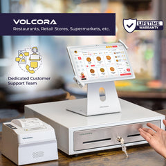 16" Manual Push Open Cash Register Drawer, White, 5 Bills/8 Coin, with Stainless Steel Front 16" Manual Push Open Cash Register Drawer, White, 5 Bills/8 Coin, with Stainless Steel Front