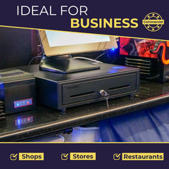 16'' USB Cash Register Drawer, 5 Bill/8 Coin Removable Cash Tray, Black, Not for Square 16'' USB Cash Register Drawer, 5 Bill/8 Coin Removable Cash Tray, Black, Not for Square