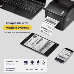 High Speed 4" Thermal Label Printer - V-LBPTZ Series - USB/Ethernet High Speed 4" Thermal Label Printer - V-LBPTZ Series - USB/Ethernet