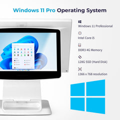 Volcora POS Terminal Standard Base 15.6" - Intel Core i5 Processor - Windows 11 Professional - Wide Touchscreen Point-Of-Sale Volcora POS Terminal Standard Base 15.6" - Intel Core i5 Processor - Windows 11 Professional - Wide Touchscreen Point-Of-Sale