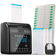 Volcora Attendence Time Clock Machine with Backup Battery Volcora Attendence Time Clock Machine with Backup Battery
