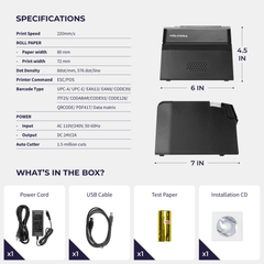Volcora 80mm POS Thermal Receipt Printer - 50020X Series Volcora 80mm POS Thermal Receipt Printer - 50020X Series