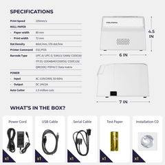 Volcora 80mm POS Thermal Receipt Printer - 50020X Series Volcora 80mm POS Thermal Receipt Printer - 50020X Series