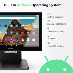 Volcora POS Terminal Standard Base - Android 11 Terminal Point-Of-Sale Volcora POS Terminal Standard Base - Android 11 Terminal Point-Of-Sale