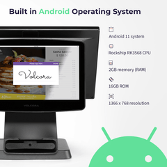 Volcora POS Terminal Standard Base - Android 11 Terminal Point-Of-Sale Volcora POS Terminal Standard Base - Android 11 Terminal Point-Of-Sale
