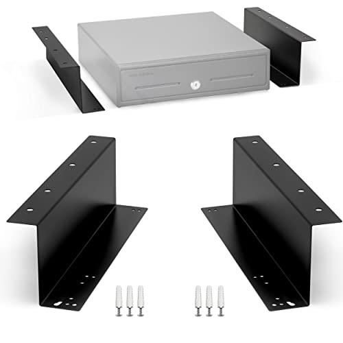 13“ Heavy Duty Steel Under Counter Mounting Bracket, Black