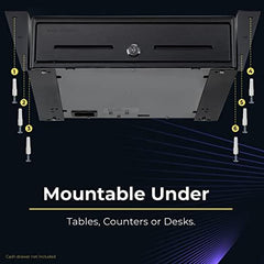 13“ Heavy Duty Steel Under Counter Mounting Bracket, Black 13“ Heavy Duty Steel Under Counter Mounting Bracket, Black