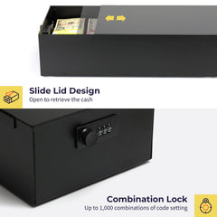 5 Compartment Cash Lock Box with Coin Tray 5 Compartment Cash Lock Box with Coin Tray