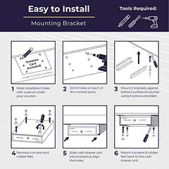 13“ Heavy Duty Steel Under Counter Mounting Bracket, Black 13“ Heavy Duty Steel Under Counter Mounting Bracket, Black
