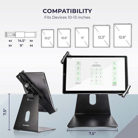 Soporte antirrobo con cerradura para iPad/tableta y bloqueo de cable