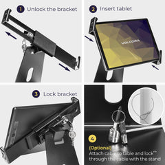 Anti-Theft Lockable iPad/Tablet Stand with Cable Lock Anti-Theft Lockable iPad/Tablet Stand with Cable Lock