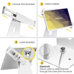 Anti-Theft Lockable iPad/Tablet Stand with Cable Lock Anti-Theft Lockable iPad/Tablet Stand with Cable Lock