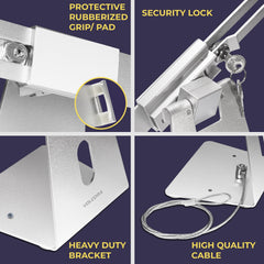 Anti-Theft Lockable iPad/Tablet Stand with Cable Lock Anti-Theft Lockable iPad/Tablet Stand with Cable Lock