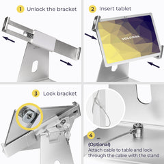 Anti-Theft Lockable iPad/Tablet Stand with Cable Lock Anti-Theft Lockable iPad/Tablet Stand with Cable Lock