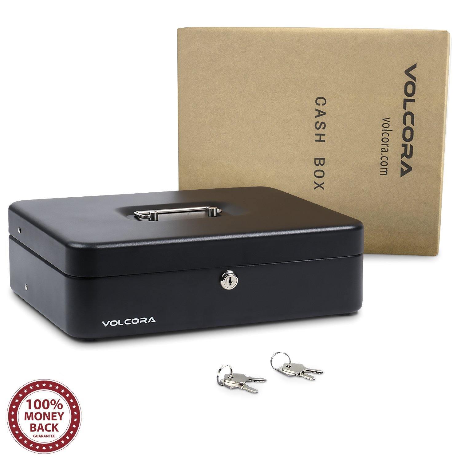 Cash Box with Key Lock with coin tray lid - Inbulks Cash Box with Key Lock with coin tray lid - Inbulks