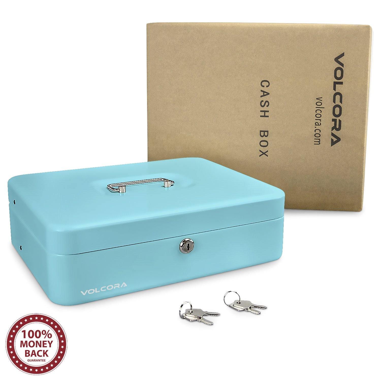 Cash Box with Key Lock with coin tray lid - Inbulks Cash Box with Key Lock with coin tray lid - Inbulks