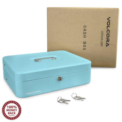 Cash Box with Key Lock with coin tray lid - Inbulks Cash Box with Key Lock with coin tray lid - Inbulks