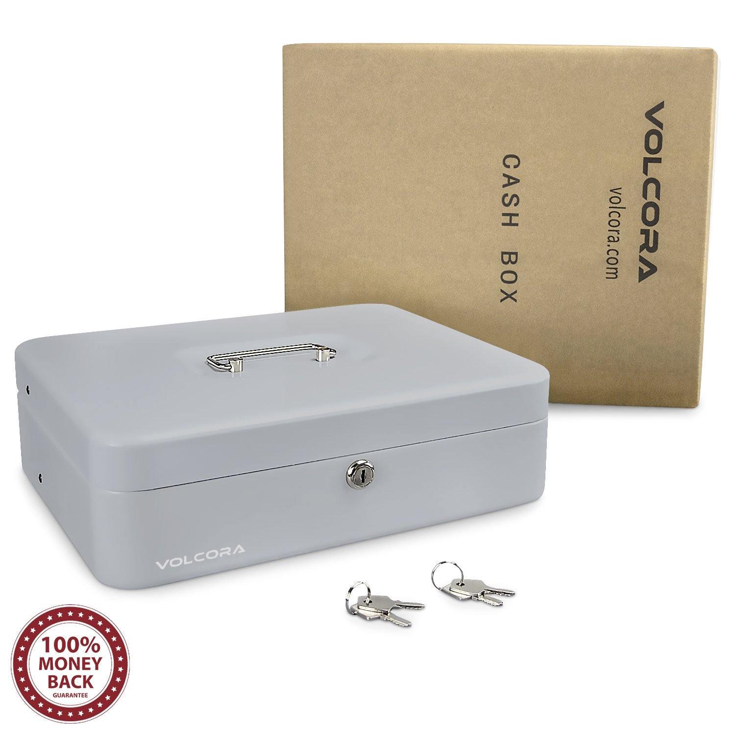 Cash Box with Key Lock with coin tray lid - Inbulks Cash Box with Key Lock with coin tray lid - Inbulks