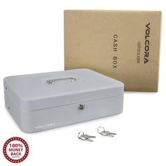 Cash Box with Key Lock with coin tray lid - Inbulks Cash Box with Key Lock with coin tray lid - Inbulks