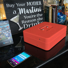 Cash Box with Key Lock with coin tray lid - Inbulks Cash Box with Key Lock with coin tray lid - Inbulks
