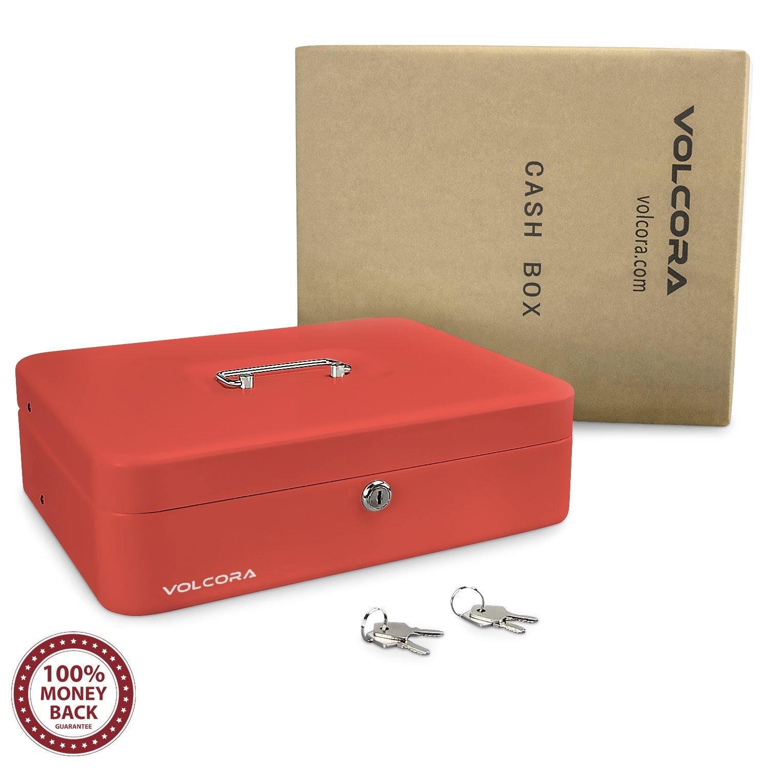 Cash Box with Key Lock with coin tray lid - Inbulks Cash Box with Key Lock with coin tray lid - Inbulks