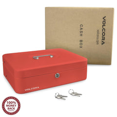 Cash Box with Key Lock with coin tray lid - Inbulks Cash Box with Key Lock with coin tray lid - Inbulks