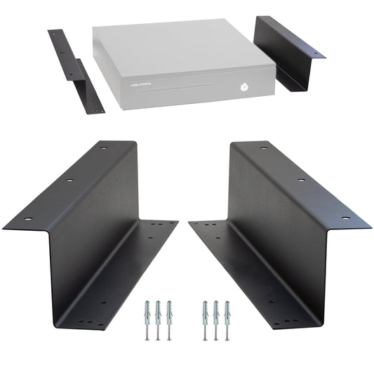 Soporte de montaje debajo del mostrador de acero resistente de 16" x 5" x 2"