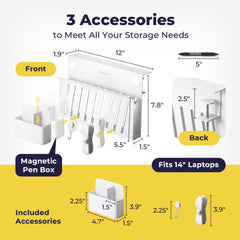 Clamp-on Deskside Storage Organizer Laptop Holder