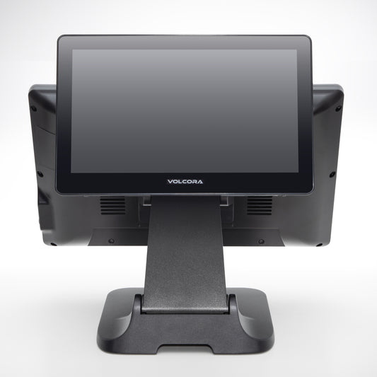 Volcora POS Terminal Fold 15.6" - Intel Processor Windows 11 Professional - Dual Hinge Adjustable Wide Touchscreen Point-Of-Sale