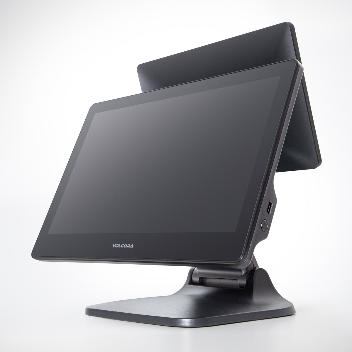 Volcora POS Terminal Fold 15.6" - Intel Processor Windows 11 Professional - Dual Hinge Adjustable Wide Touchscreen Point-Of-Sale