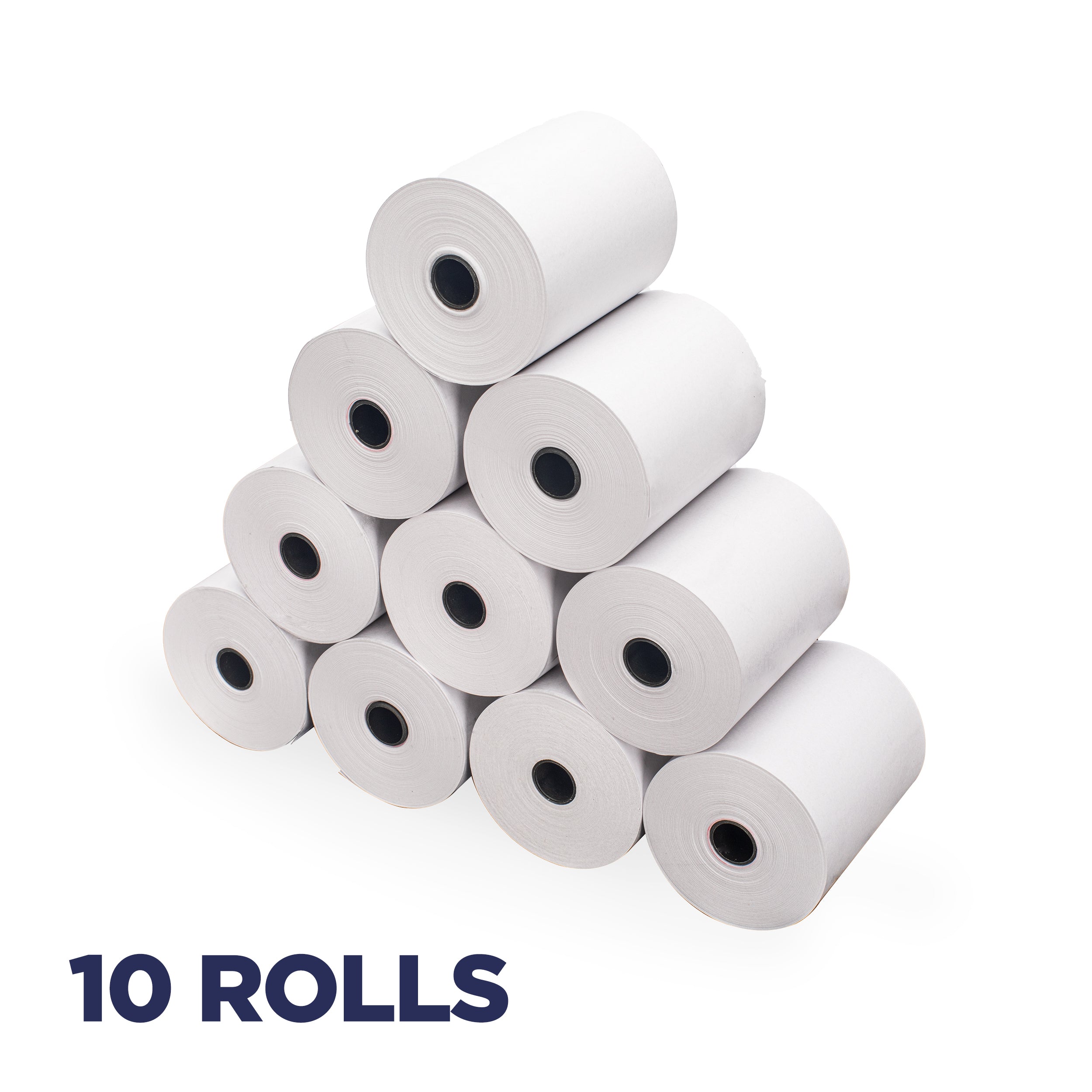 Rollos de papel térmico de 3 1/8" x 220', blanco - 10 rollos