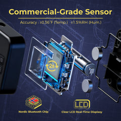 Smart Temperature & Humidity Sensor with Bluetooth App Monitoring & Alerts