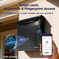 Smart Keypad Drop Safe with Bluetooth App, Fingerprint & RFID Access