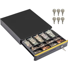 16" Cash Drawer with Front Round Corner, 5 Bill 8 Coin Cash Tray, Auto Open, Removable Coin Compartment only
