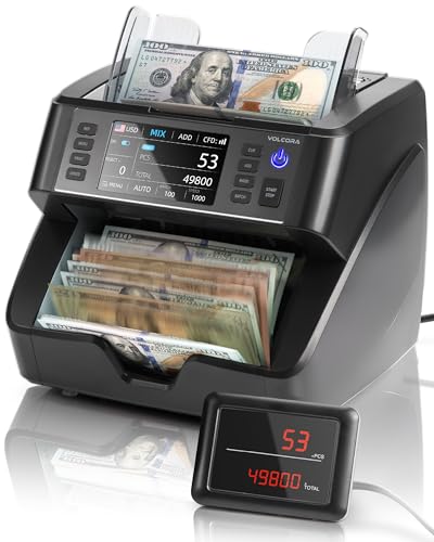 Multi Currencies & Denominators Cash Bill Counter Black