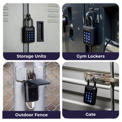 Smart Padlock with Solar Panel and 5-in-1 Unlocking Methods