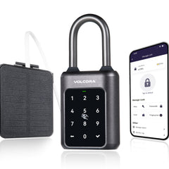 Smart Padlock with Solar Panel and 5-in-1 Unlocking Methods