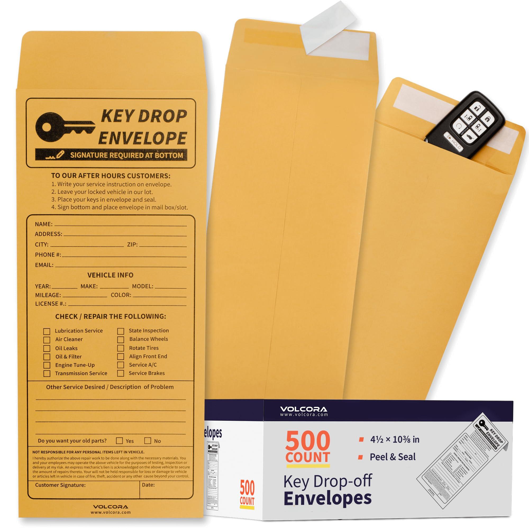 Key Drop Off Envelopes for After Hours Business Volcora
