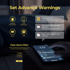 Smart Temperature & Humidity Sensor with Bluetooth App Monitoring & Alerts