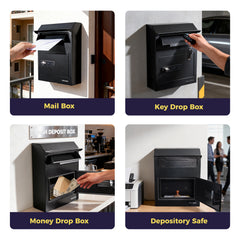 Smart Keypad Drop Safe with Bluetooth App, Fingerprint & RFID Access