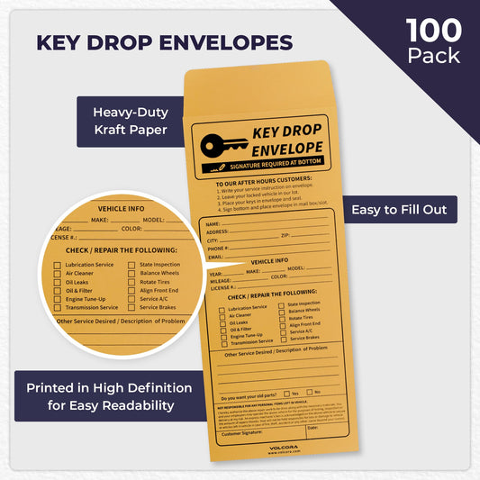 Key Drop Envelopes